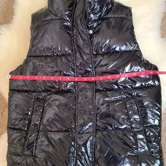 Guess Shiny Black Puffer Vest - XS - Picture 7 of 7
